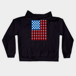 US Flag Ping Pong Beer Kids Hoodie